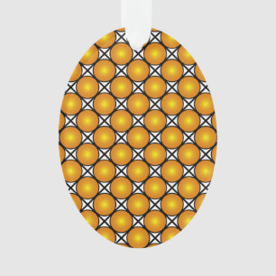 Ornamento Padrão de trava branca preta dos pontos do Ouro lu