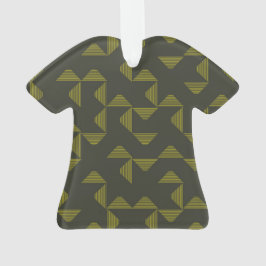 Ornamento Padrão de triângulos verdes, legal, únicos, de ten