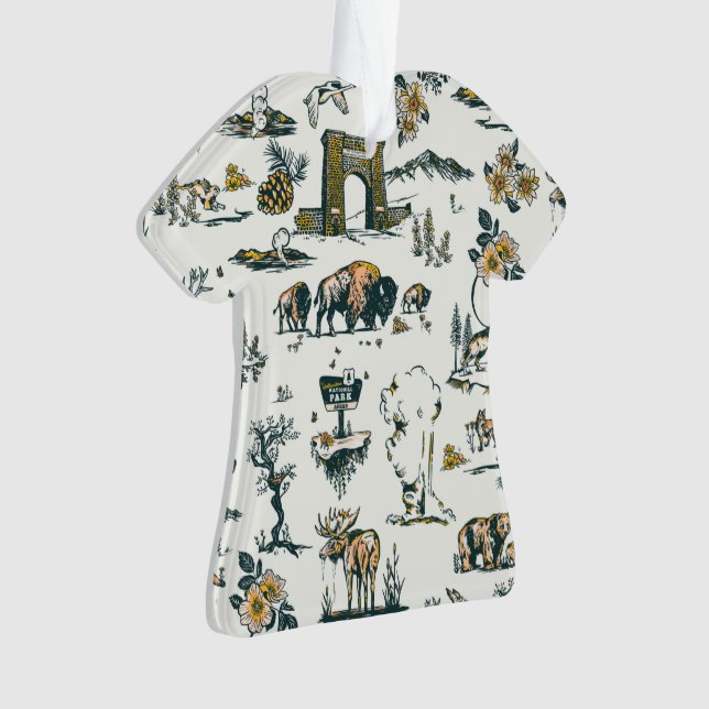 Ornamento Padrão de Vida Selvagem do Parque Nacional Yellows (Frente)