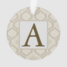 Ornamento Padrão Elegante de Trellis marroquina em tons neut