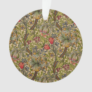 Ornamento Padrão Floral Antigo Lírio Dourado de William Morr