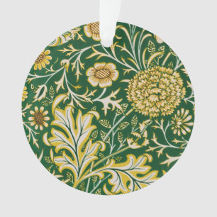 Ornamento Padrão Floral William Morris Cherwell Verde