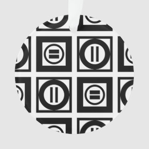 Ornamento Padrão Geométrico Igual a Preto e Branco
