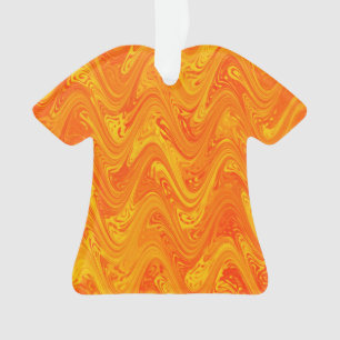 Ornamento Padrão Laranja Amarelo Vermelho de Mármore