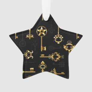 Ornamento Padrão sem falhas com chaves de Ouro