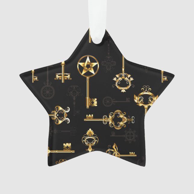 Ornamento Padrão sem falhas com chaves de Ouro (Frente)