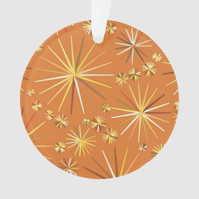Ornamento Padrão Sputnik de meio século, Terracotta (Frente)
