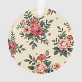 Ornamento Padrões florais vítreos com elegância clássica