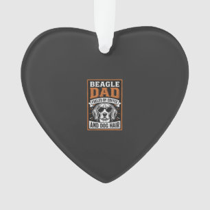 Ornamento Pai Beagle Energizado por Café e Pelo de Cachorro