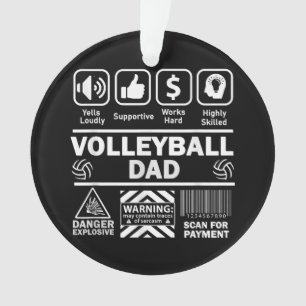 Ornamento Pai de Voleibol Conteúdo Engraçado do Esporte Pai