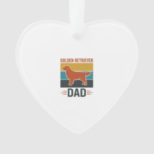 Ornamento Pai do Golden Retriever Design Vetorial de Amante