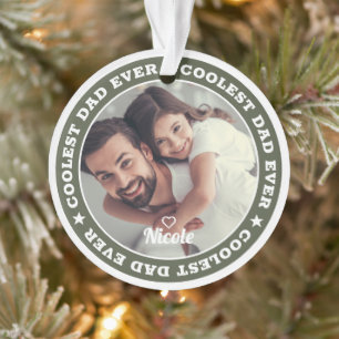 Ornamento Pai Mais Legal de Todos Foto Personalizada Moderna