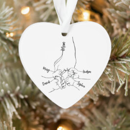 Ornamento Pai Personalizado ou Mãe com Nomes de Crianças Per