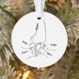 Ornamento Pai Personalizado ou Mãe com Nomes de Crianças Per