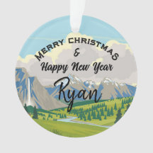 País da Cena de Montanha Reversível Adicionar um N