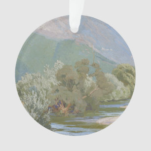 Ornamento Paisagem de Arte Nouveau Respiradora do Rio Aniene