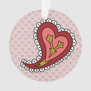 Ornamento Paisley Heart Acrylic Ornament