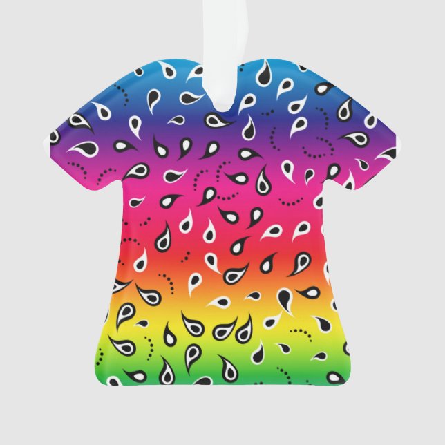 Ornamento Paisley Rainbow (Frente)