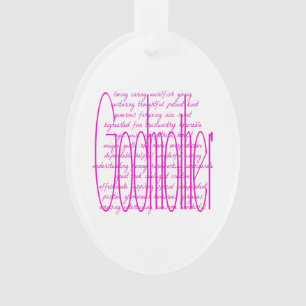 Ornamento Palavras de amor para uma madrinha