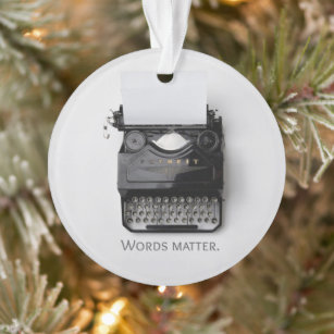 Ornamento Palavras são importantes para máquinas de escrever