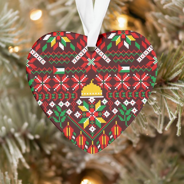 Ornamento Palestina Tatreez Embroderia Tradicional (Árvore)