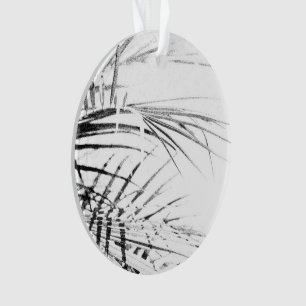 Ornamento Palm Tree deixa um esboço de minimalismo