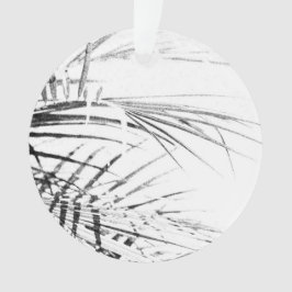 Ornamento Palm Tree deixa um esboço de minimalismo