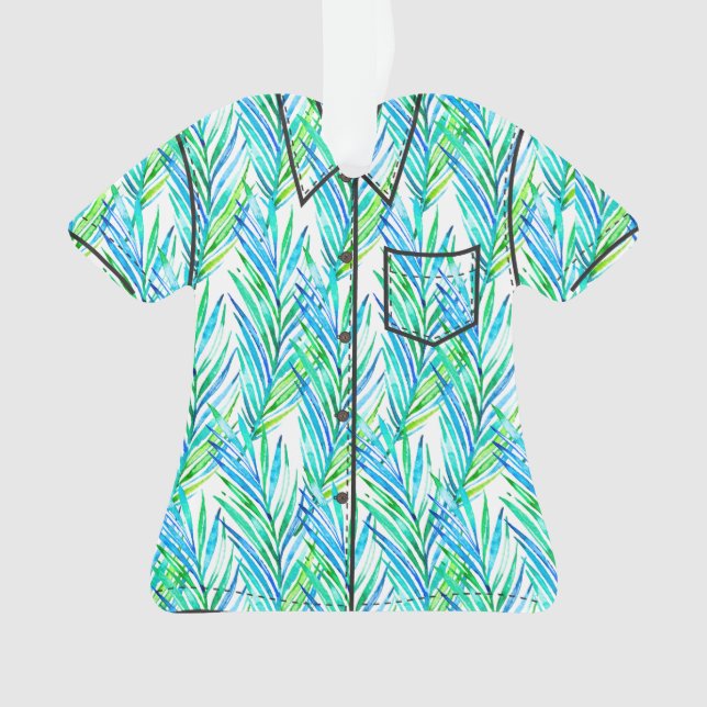 Ornamento Palm Whisperer Havaiano Camisa Tropical de Aloha-  (Frente)