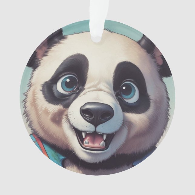 Ornamento Panda Cartoon Drawing Art (Frente)