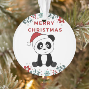 Ornamento Panda natalina Animais de inverno Pandas Ornamen