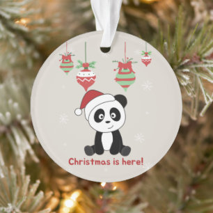 Ornamento Panda natalina Animais de inverno Pandas Ornamen