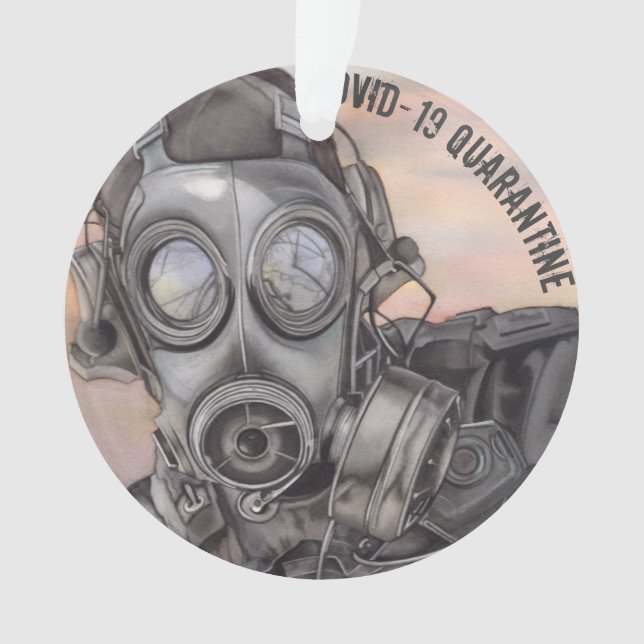 Ornamento Pandemia mascarada de Natal (Frente)
