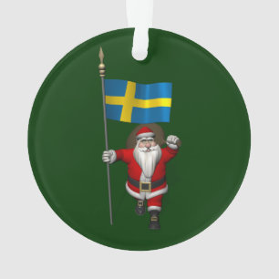Ornamento Papai Noel Com Alferes De Suecia