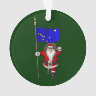 Ornamento Papai Noel Com Alferes Do Alasca