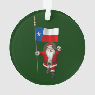 Ornamento Papai Noel Com Alferes Do Texas