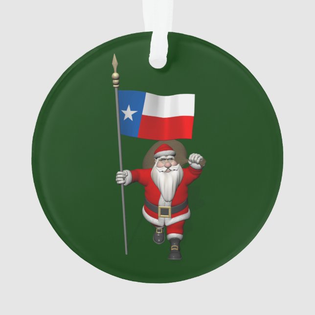 Ornamento Papai Noel Com Alferes Do Texas (Verso)