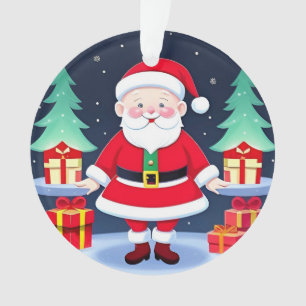 Ornamento Papai Noel e Presentes