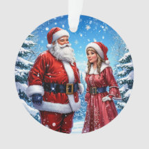 Papai Noel e Sra. Claus festivos