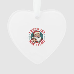 Ornamento Papai Noel Engraçado Não Usou Fio Dental Dentista