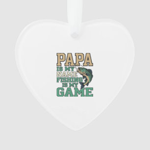 Ornamento Papai Pescar É Meu Jogo Camisa Vintage De Peixe De