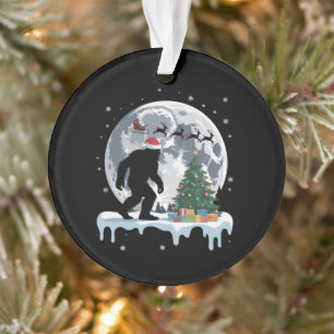 Ornamento Papais noeis Bigfoot Árvore Leigh Moon Reindee Nev