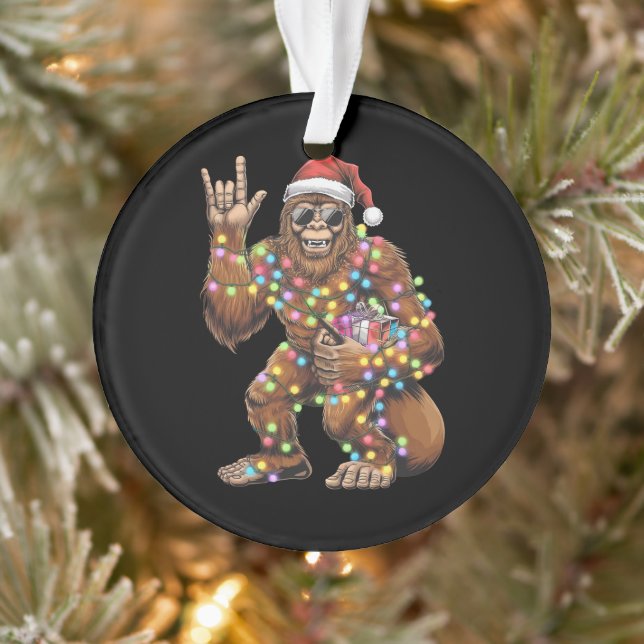 Ornamento Papais noeis Bigfoot Luzes de Natal Engraçadas (Árvore)