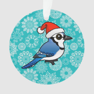 Ornamento Papais noeis Blue Jay