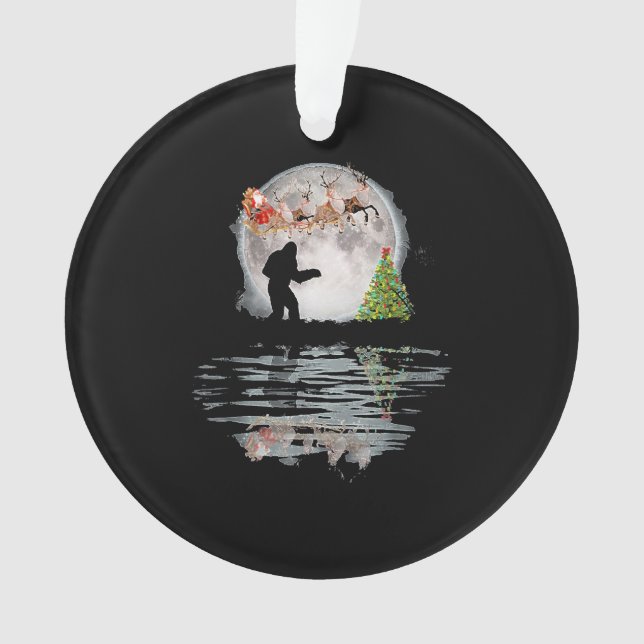 Ornamento Papais noeis de Natal Bigfoot (Frente)