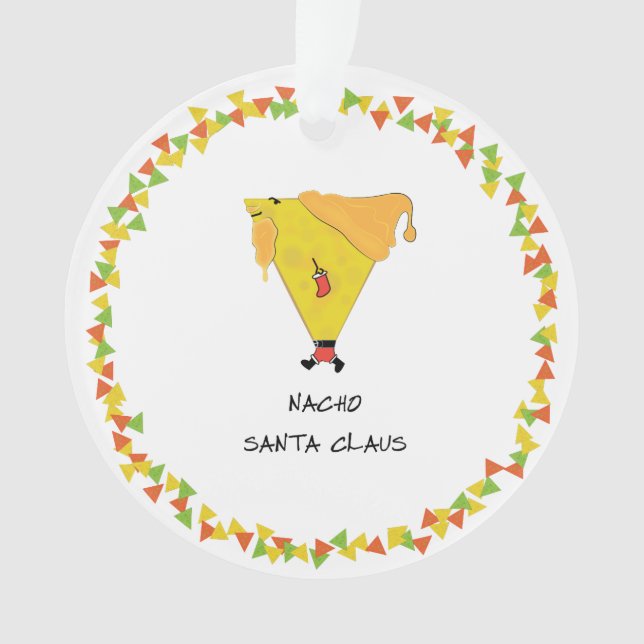 Ornamento Papais noeis Nacho com Chips (Frente)