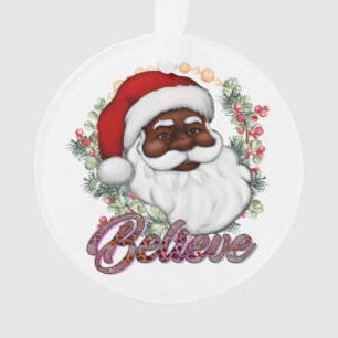 Ornamento Papais noeis Negros Acreditam que Melanin Man dá o