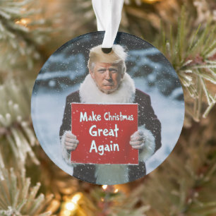 Ornamento Papais noeis Trump: "Faça Excelente de Natal novam