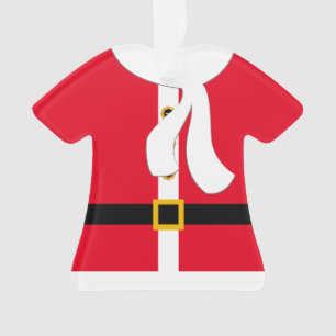 Ornamento Papais noeis Vermelhos Com Botões Personalizados 