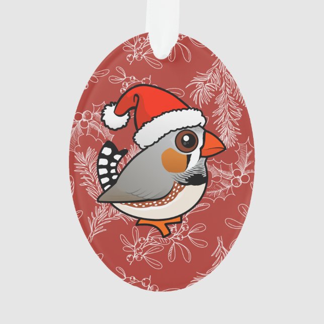 Ornamento Papais noeis Zebra Finch (Verso)