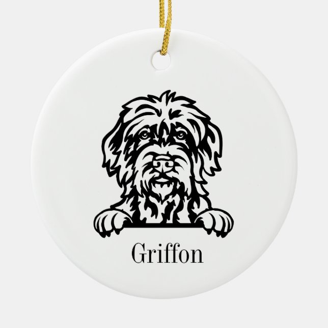 Ornamento para cães de Griffon com Ponta Wirehaire (Frente)